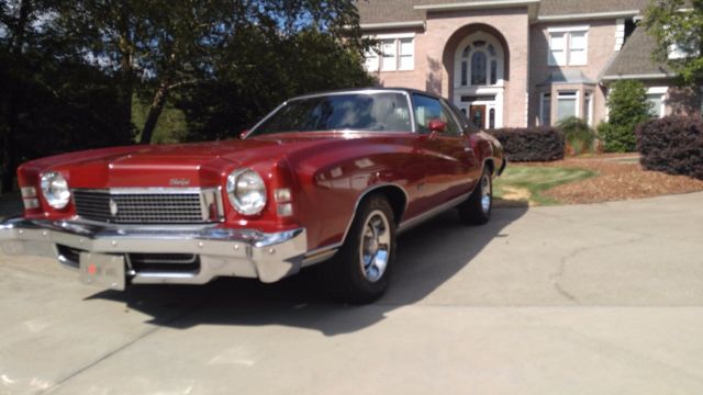 1973 Maroon Chevrolet Monte Carlo Coupe