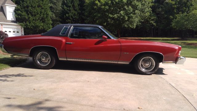 1973 Maroon Chevrolet Monte Carlo Coupe
