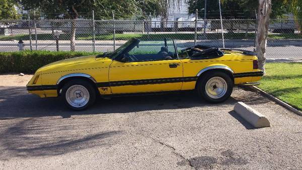 1983 Yellow Ford Mustang