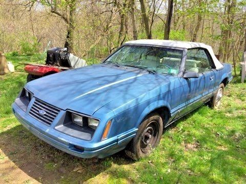 1983 Blue Ford Mustang Convertible