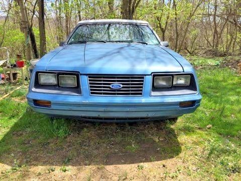 1983 Blue Ford Mustang Convertible