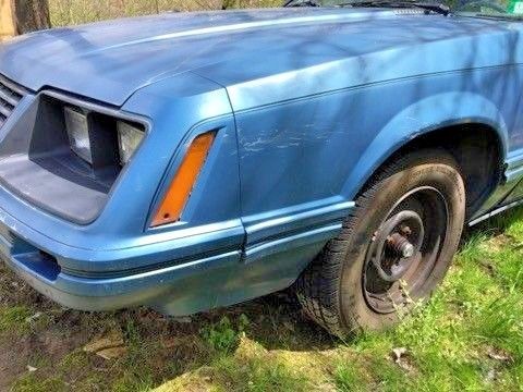 1983 Blue Ford Mustang Convertible