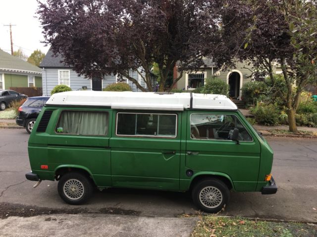 1984 Green Volkswagen Bus/Vanagon Van Camper