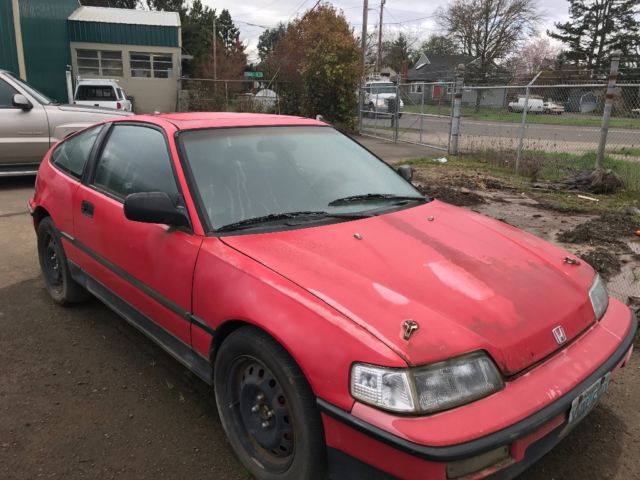 1990 Red Honda CRX Hatchback