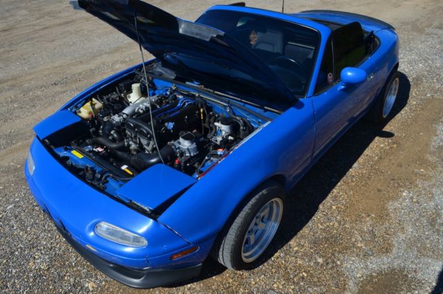 1990 Blue Mazda MX-5 Miata Convertible