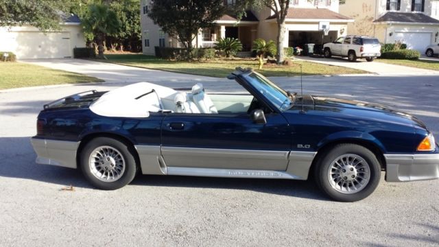 1990 Blue Ford Mustang Convertible