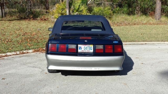 1990 Blue Ford Mustang Convertible