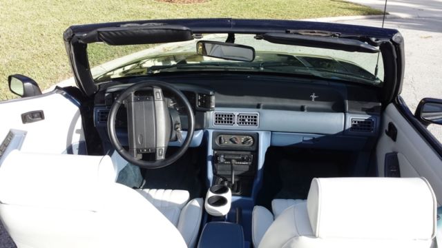 1990 Blue Ford Mustang Convertible