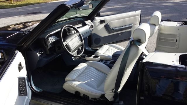 1990 Blue Ford Mustang Convertible