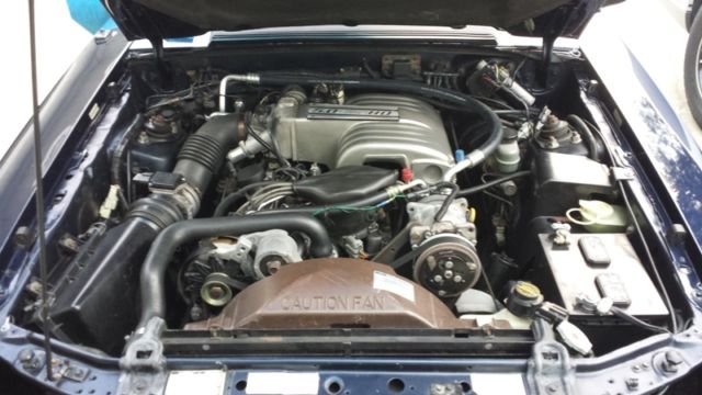 1990 Blue Ford Mustang Convertible