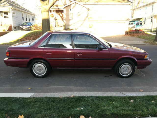 1991 Medium Red Pearl Toyota Camry Sedan