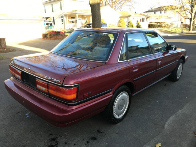 1991 Medium Red Pearl Toyota Camry Sedan