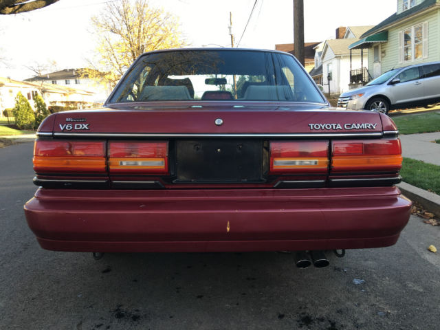 1991 Medium Red Pearl Toyota Camry Sedan