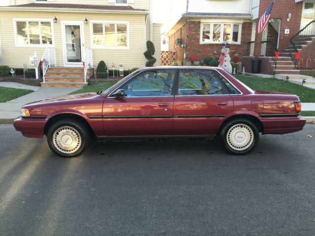 1991 Medium Red Pearl Toyota Camry Sedan