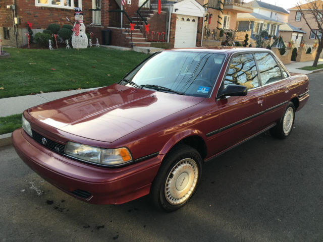 1991 Medium Red Pearl Toyota Camry Sedan