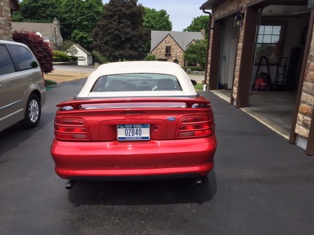 1994 Red Ford Mustang Convertible