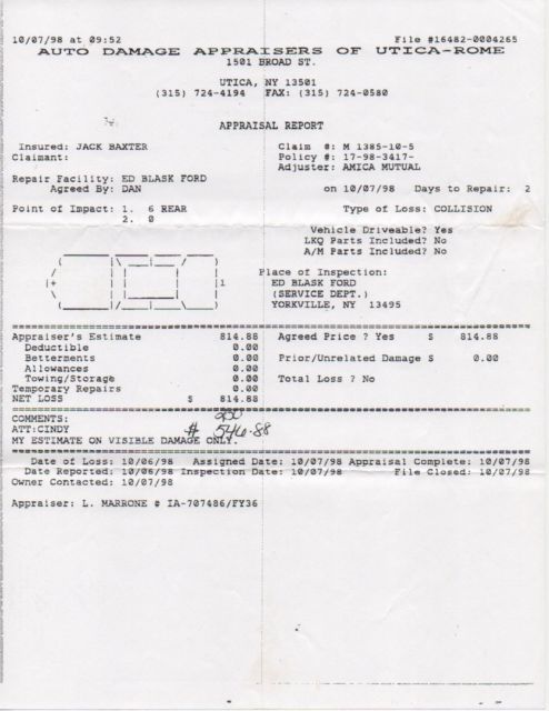 1994 Red Ford Mustang Convertible