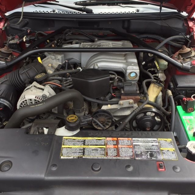 1994 Red Ford Mustang Convertible