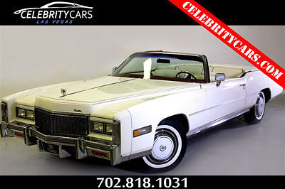 1976 White Cadillac Fleetwood Convertible