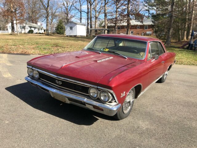 1966 Burgundy Chevrolet Chevelle 2 door