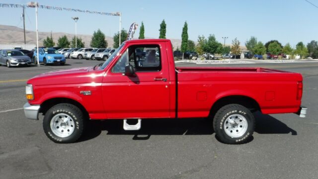 1994 Red Ford F-100 Standard Cab Pickup