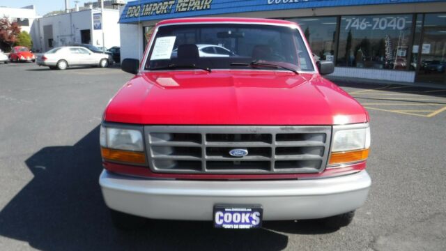 1994 Red Ford F-100 Standard Cab Pickup
