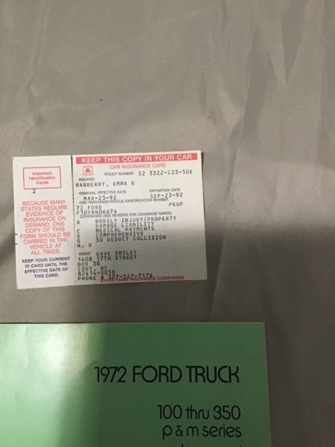 1972 Brown Ford F-100 Standard Cab Pickup