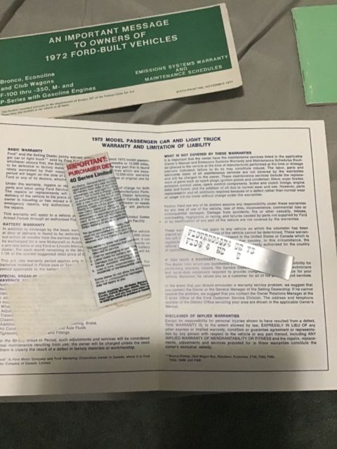 1972 Brown Ford F-100 Standard Cab Pickup