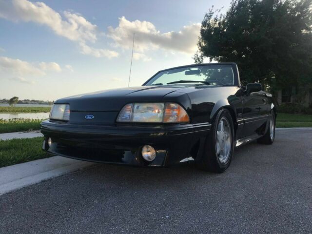1991 Black Ford Mustang Convertible