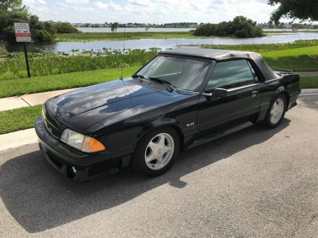 1991 Black Ford Mustang Convertible