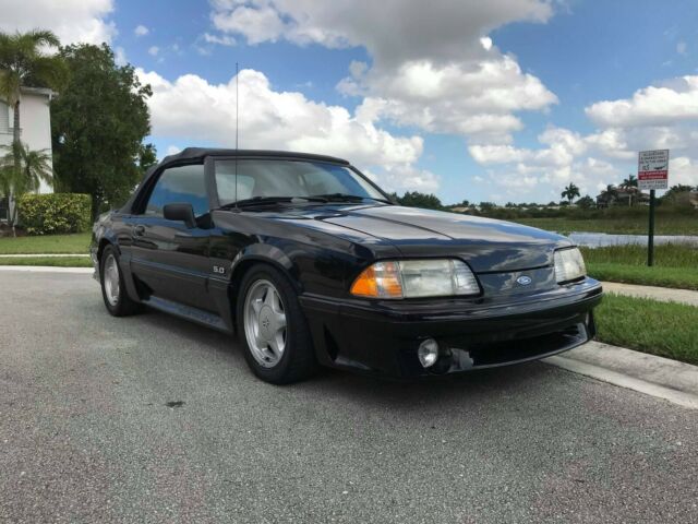 1991 Black Ford Mustang Convertible