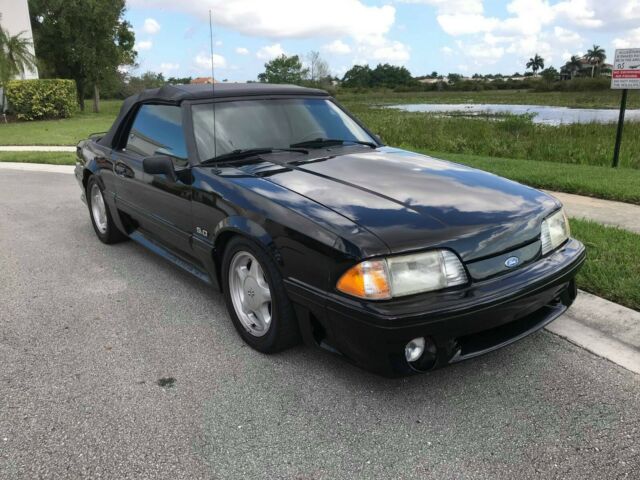1991 Black Ford Mustang Convertible