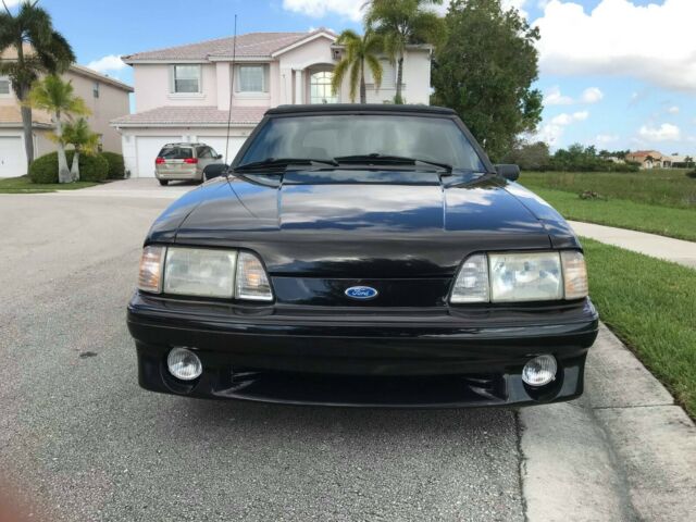 1991 Black Ford Mustang Convertible