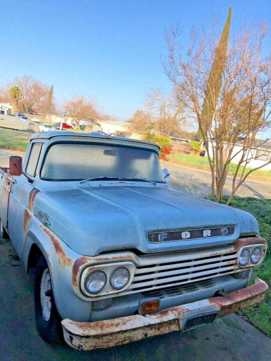 1959 Blue Ford F-100 Standard Cab Pickup