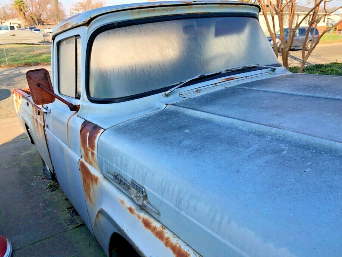 1959 Blue Ford F-100 Standard Cab Pickup