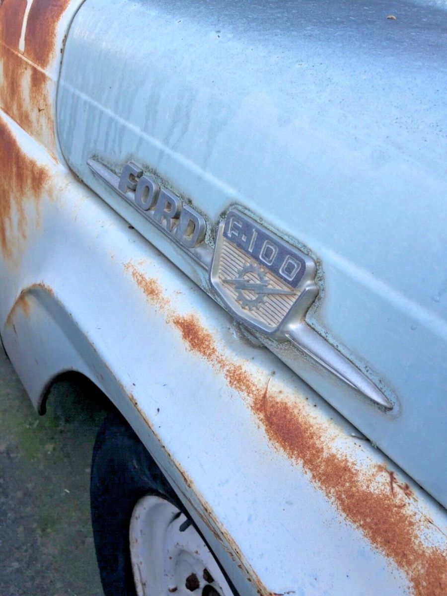 1959 Blue Ford F-100 Standard Cab Pickup