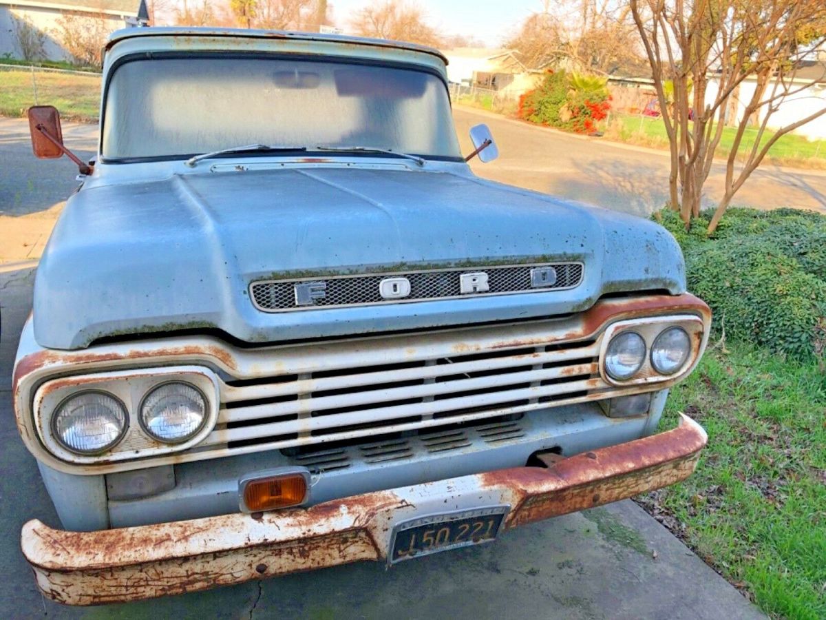 1959 Blue Ford F-100 Standard Cab Pickup