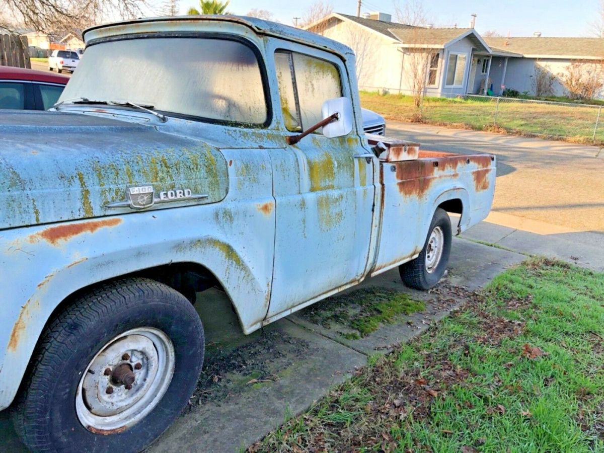 1959 Blue Ford F-100 Standard Cab Pickup