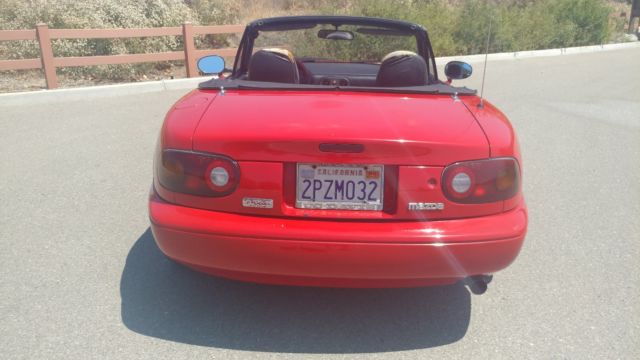1990 Red Mazda MX-5 Miata Convertible