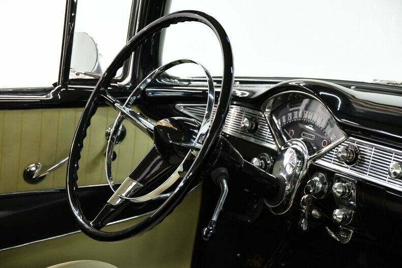 1956 Black Chevrolet Bel Air/150/210 Coupe