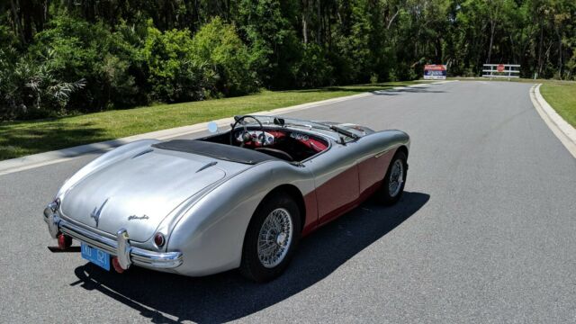 1956 Silver Austin Healey 100 Convertible