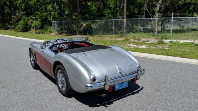 1956 Silver Austin Healey 100 Convertible
