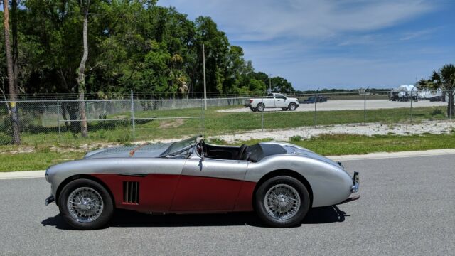 1956 Silver Austin Healey 100 Convertible