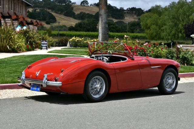 1956 Red Austin Healey 100-4 BN2 Convertible