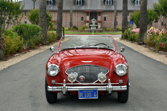 1956 Red Austin Healey 100-4 BN2 Convertible