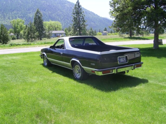 1986 black/silver Chevrolet El Camino --