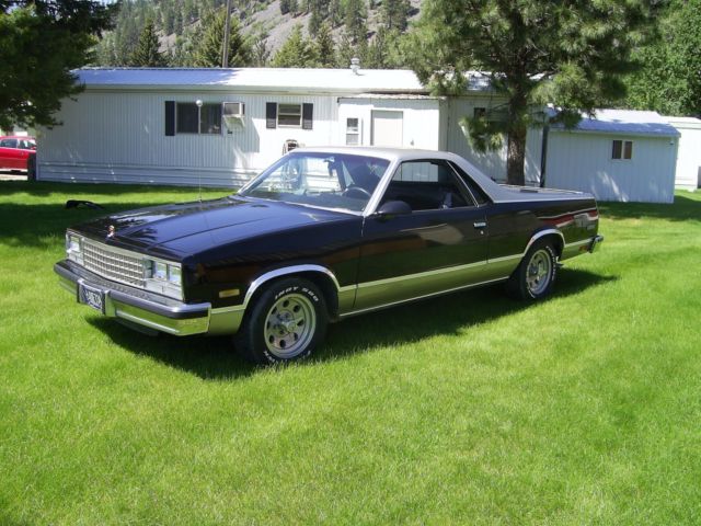 1986 black/silver Chevrolet El Camino --