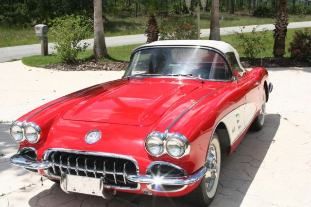 1958 Signet Red Chevrolet Corvette Convertible