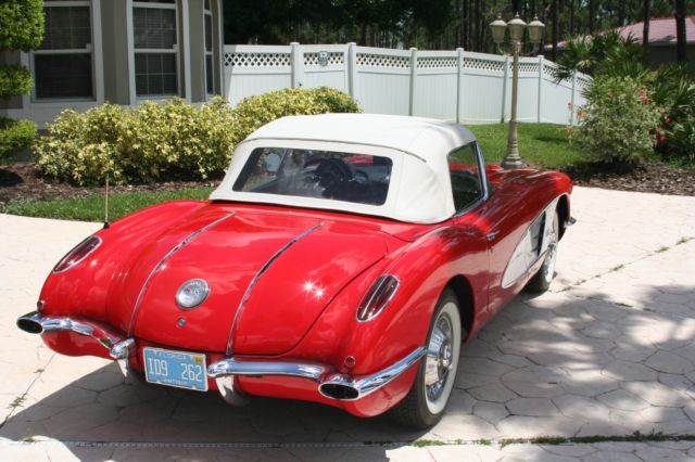1958 Signet Red Chevrolet Corvette Convertible