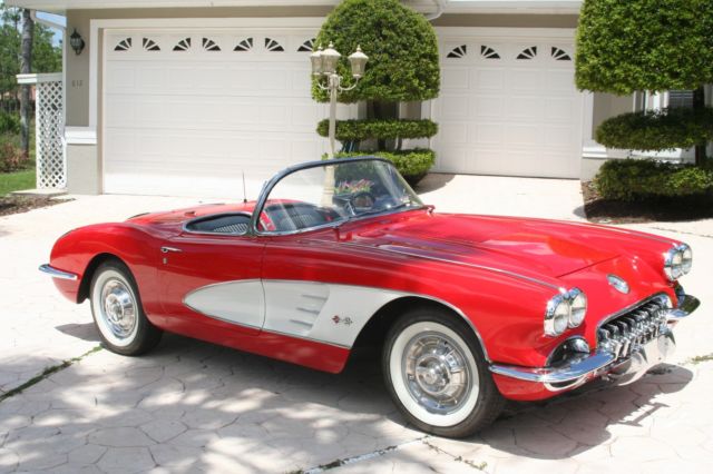 1958 Signet Red Chevrolet Corvette Convertible